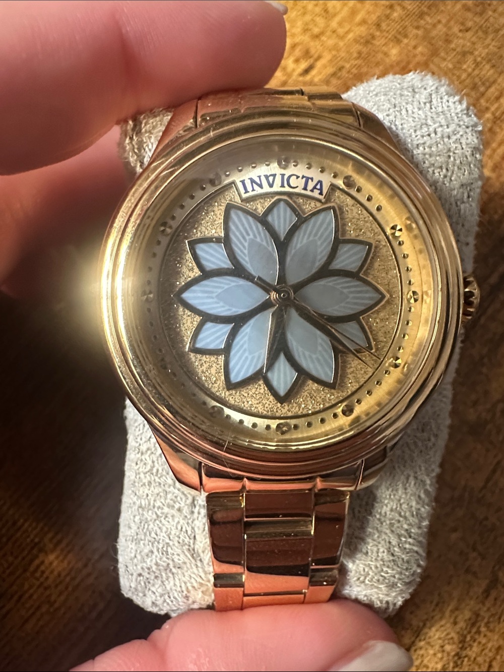 Invicta gold colored stainless steel watch